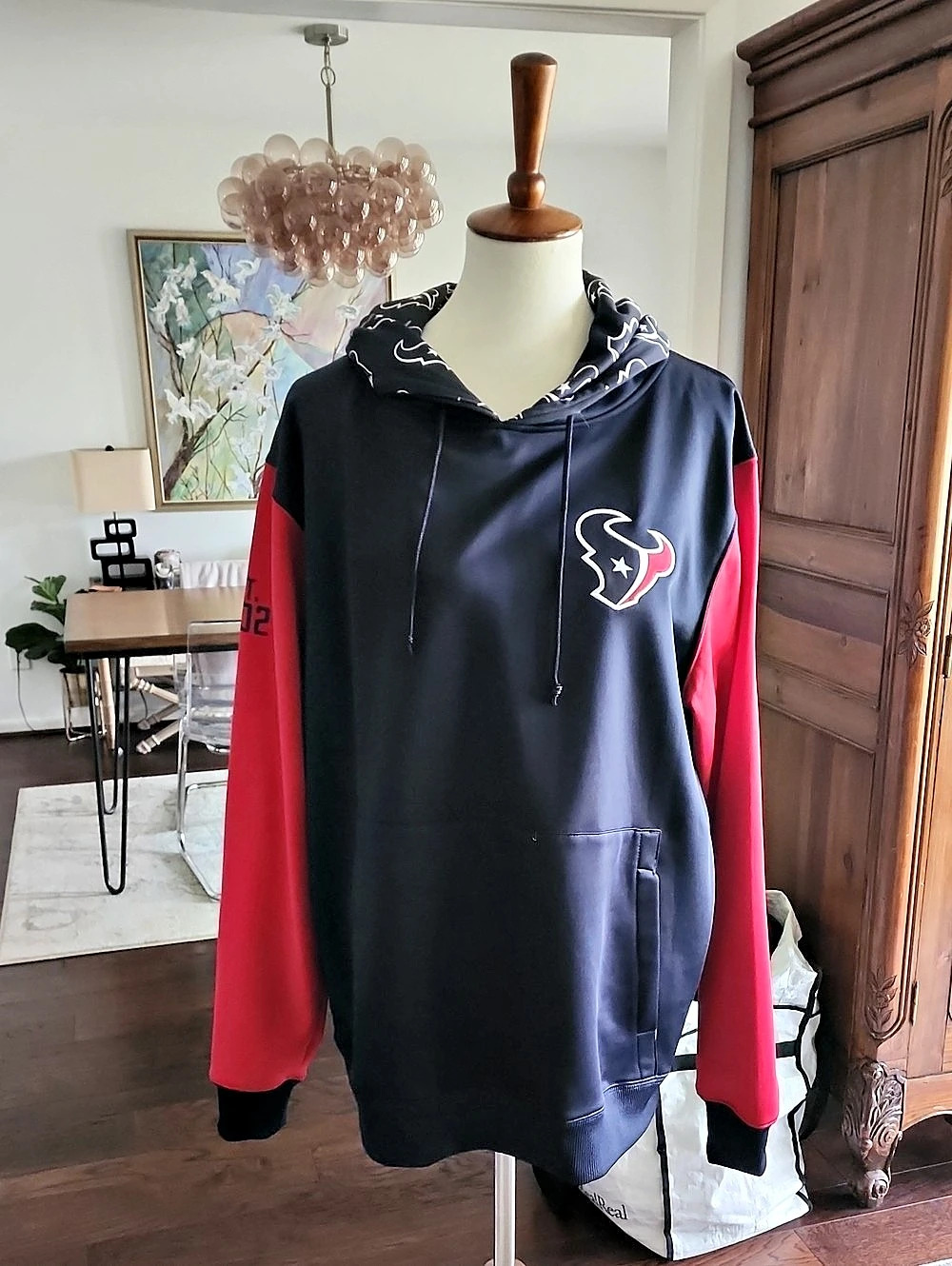Houston Texans Hoodie Pullover in Blue & Red 2XL Like New